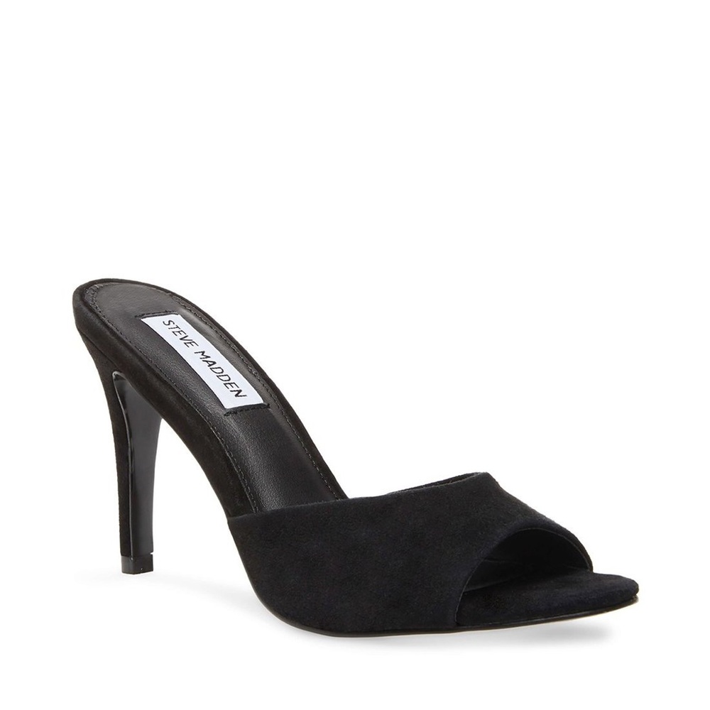 Black suede sandal